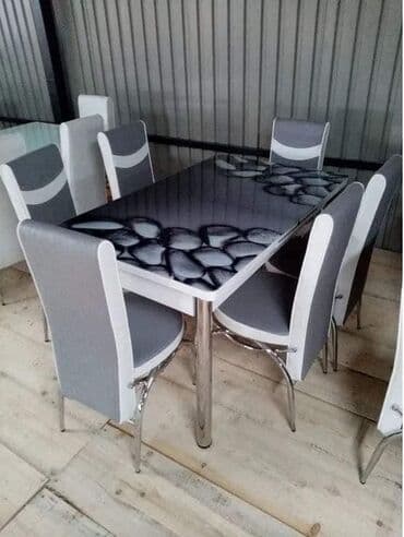 dimenzije barskih stolica: STO I 6 STOLICA 210 EUR Roba iz uvoza. Atraktivni dezeni. Stolovi su — 1