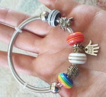 pandora privesci slova: Narukvica sa priveskom, Handmade — 1