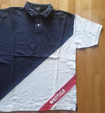 siroke letnje pantalone: Nautica teget bela majica sa crvenim detaljima XL za muškarce. 3 jedva — 2