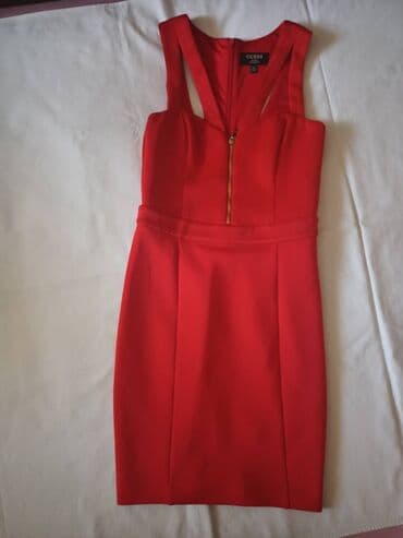 crvena haljina na jedno rame: Guess XS (EU 34), bоја - Crvena, Koktel, klub, Na bretele — 7