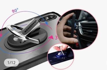 kamera za auto 360 stepeni: Rotirajući Prsten Držač za mobilni telefon 2 in 1 Prsten držač za — 1