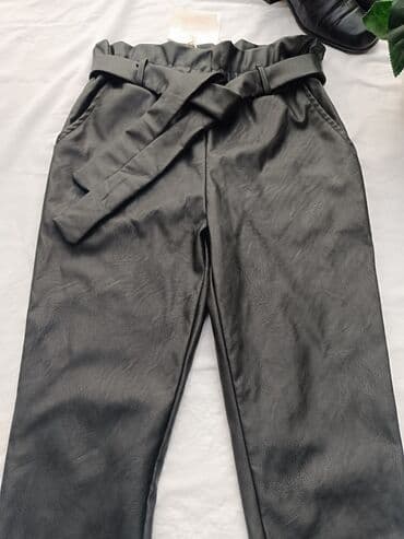 maslinaste pantalone zenske: S (EU 36), Normalan struk — 2