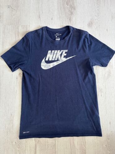 kožna jakna s: Majica na kratke rukave, L (EU 52), Nike, bоја - Tamnoplava, Pamuk — 5