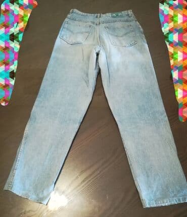 pantalone s: Farmerke UNION vel 32,plave, obim struka 74 cm, dužina 105 cm, obim — 9