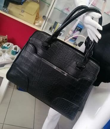 crne tasne: Elegantna torbica, Materijal: Veštačka koža — 1