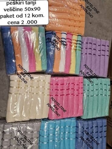 Towels: 💥peškiri deblji 50x90 12 kom 70x140 6 kom 👉cena 2.500 din 💥peškiri — 5