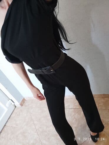 zara model pantalona: Zara, S (EU 36), Jednobojni, bоја - Crna — 2