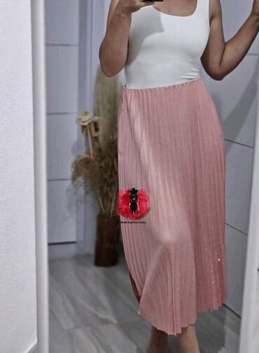 suknja sorc stradivarius: One size, Midi, bоја - Crna — 11