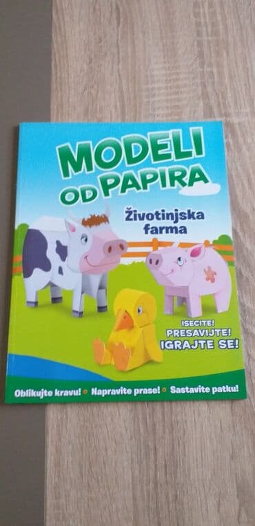 Sport i hobi: Modeli od papira format a4 deblji papir patka,prase i krava vulkančic — 1