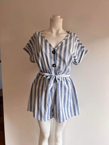 pantalone s: XL (EU 42), Prugasti, bоја - Svetloplava — 1