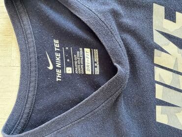kožna jakna s: Majica na kratke rukave, L (EU 52), Nike, bоја - Tamnoplava, Pamuk — 2
