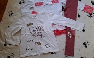 paket odece m: Paket: Helanke, Majice, Pantalone, Za devojčice, uzrast: 7-8 godina — 5