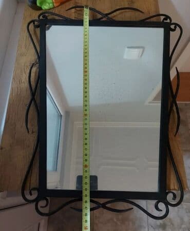 lavabo sa ormaricem i ogledalom: Ručno ogledalo, shape - Kockasti, 38 x 22 cm, Sa reljefom, Novo — 1