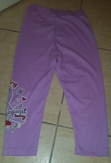 elegantne pantalone sa visokim strukom: 116-122, bоја - Ljubičasta — 4