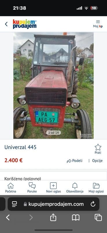 Vozila: Traktor UNIVERZAL 445 standard bez ikakvih ulaganja. Gume nove — 2