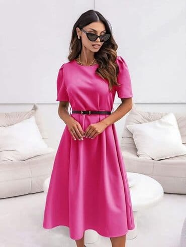 letnje elegantne haljine: One size, bоја - Žuta, Kratkih rukava — 8