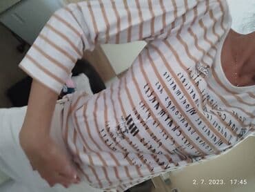 zara nis: S (EU 36), Pamuk, Prugasti, bоја - Bela — 3