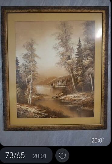 lavabo sa ormaricem i ogledalom: Slika, 73 x 65 cm, Upotrebljenо — 1