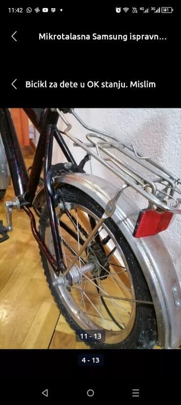 bicikl za mamu i bebu: Bicikl za dete možda od 7 do 10 g. Ispravan, provereno. Mirijevo — 10