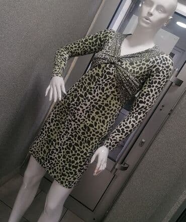 haljine sa leopard printom: Zara S (EU 36), bоја - Šareno, Koktel, klub, Dugih rukava — 7