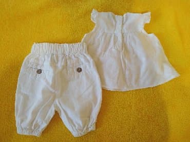 elegantne pantalone sa visokim strukom: Komplet: Majica, Pantalone, 62-68 — 9