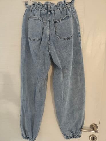 vunene pantalone: Teksas, Visok struk, Baggy — 2