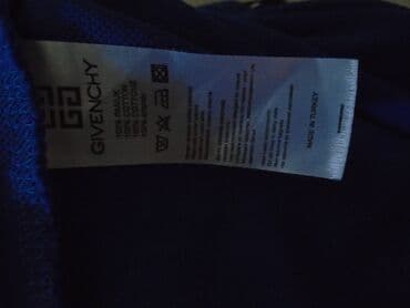 elegantne pantalone sa visokim strukom: GIVENCHY Paris duža muška majica od 100% pamuka, naznačene veličine — 6