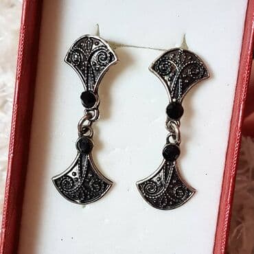 srebrne mindjuse na sraf: Minđuše na šraf, Handmade — 2
