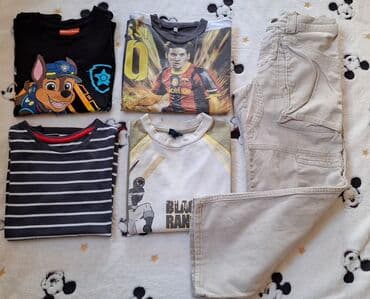 paket odece m: Paket: Majice, Pantalone, Duksevi, Za dečake, uzrast: 7-8 godina — 1
