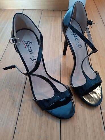 crne mokasine: Sandale, Lusso, 37 — 2