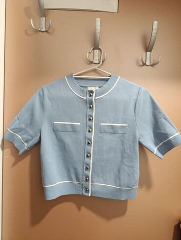 zenske svecane bluzice: H&M, S (EU 36), Poliester, bоја - Svetloplava — 6