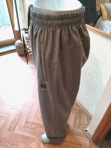 kožna jakna s: Donji deo trenerke, 5XL (EU 62), bоја - Siva, Pamuk — 3