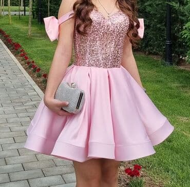 Haljine: Alexandra S (EU 36), bоја - Roze, Večernji, maturski, Na bretele — 1