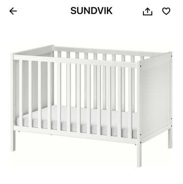 kapa fantomka za decu: Ikea krevetac, bele boje, bez tragova korišćenja, skida mu se strana i — 1