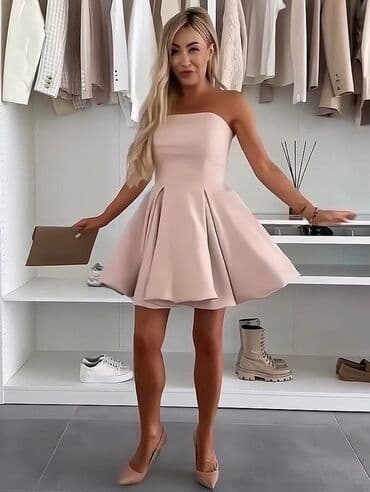 sal preko svecane haljine: One size, bоја - Roze, Koktel, klub, Top (bez rukava) — 2