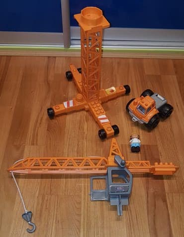 auto na akumulator: ﻿﻿Ogromna dizalica kran abrick ecoiffier.  Set gradiliste!  Sjajna — 3