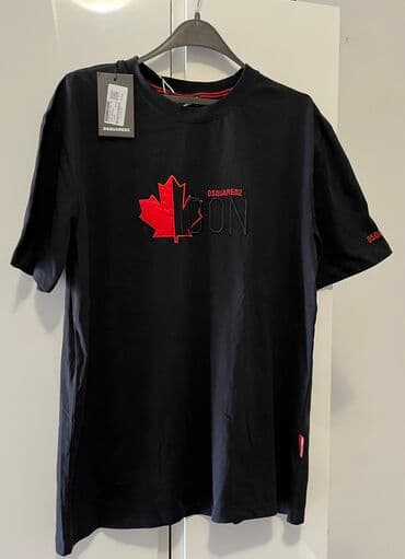 c a zimske jakne: Majica na kratke rukave, 2XL (EU 56), Dsquared2, bоја - Crna, Pamuk — 1