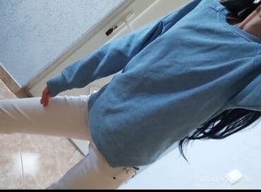 zara model pantalona: Zara, S (EU 36), Jednobojni, bоја - Svetloplava — 2