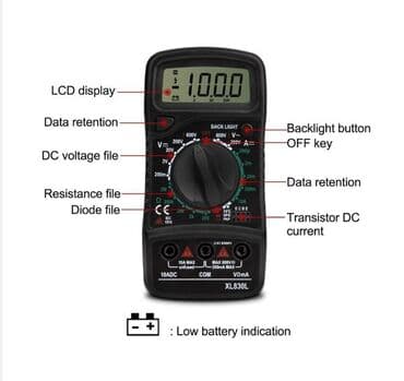 lidl set za rostilj: XL830L Digitalni multimetar sa zaslonom NOVO Precizno meri AC/DC — 5