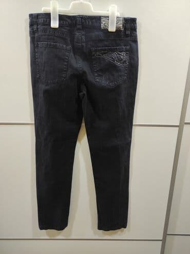 lidl pantalone: Crne farmerke iz uvoza. Poluobim struka 41/44, dubina napred 23 — 2