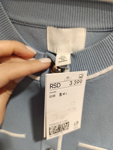 zenske svecane bluzice: H&M, S (EU 36), Poliester, bоја - Svetloplava — 3