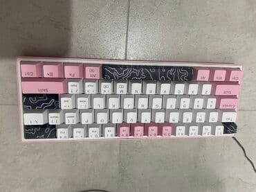 mehanicka tastatura: Roza mehanička tastatura sa 61 tasterom, sa prilagodljivim kapicama za — 2