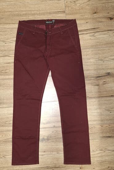 cirkoni za haljine prodaja: Pantalone, XL (EU 54), Čino, bоја - Bordo — 2