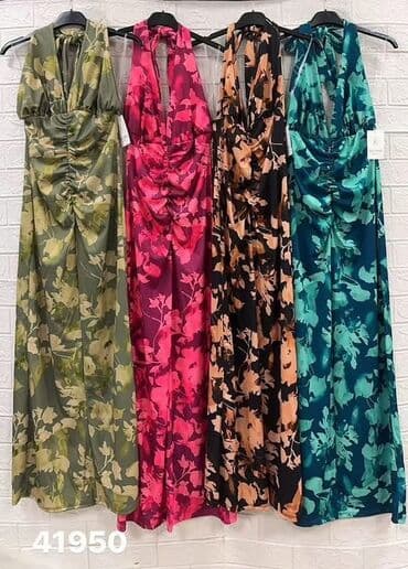 zenske bermude do kolena: One size, bоја - Šareno, Večernji, maturski, Top (bez rukava) — 4