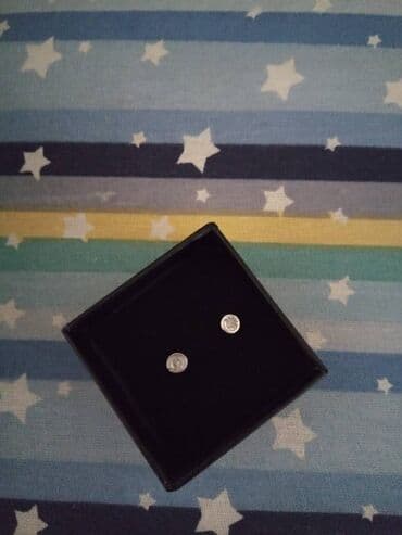 srebrne mindjuse zvezdice: Klipse, Materijal: Cirkon, Srebro — 1
