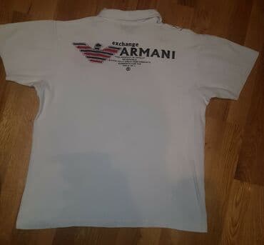 armani kaput: Emporio ARMANI - armani exchange muska bela majica. Pise l, ali pre — 1