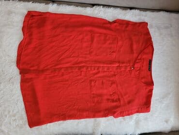bluza s: L (EU 40), Viskoza, Jednobojni, bоја - Crvena — 2