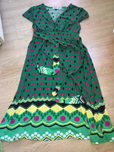 Haljine: 9Fashion Woman M (EU 38), L (EU 40), bоја - Zelena, Kratkih rukava — 1