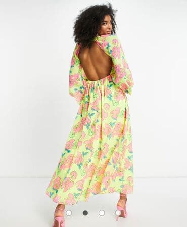majica sa puf rukavima: Asos S (EU 36), bоја - Žuta, Večernji, maturski, Dugih rukava — 4