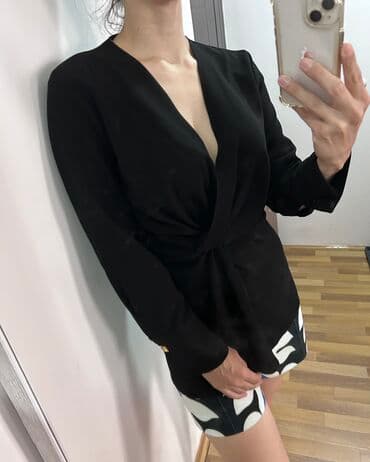 bluza s: M (EU 38), Poliester, bоја - Crna — 2